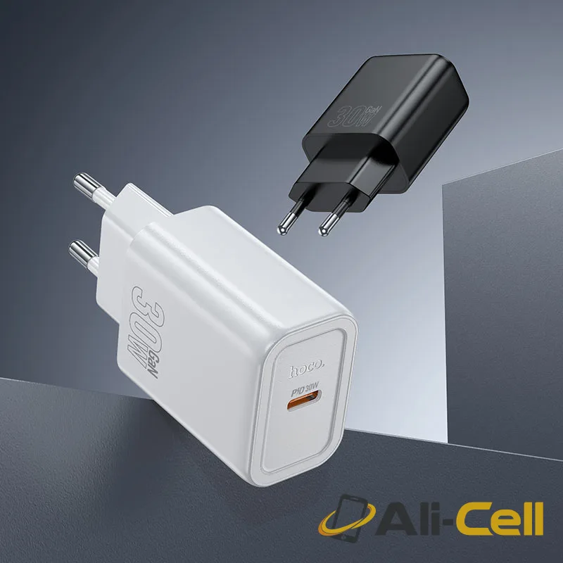 Wall charger “N62 Gentle” PD30W EU cable set (N62 Black, Single) — 7