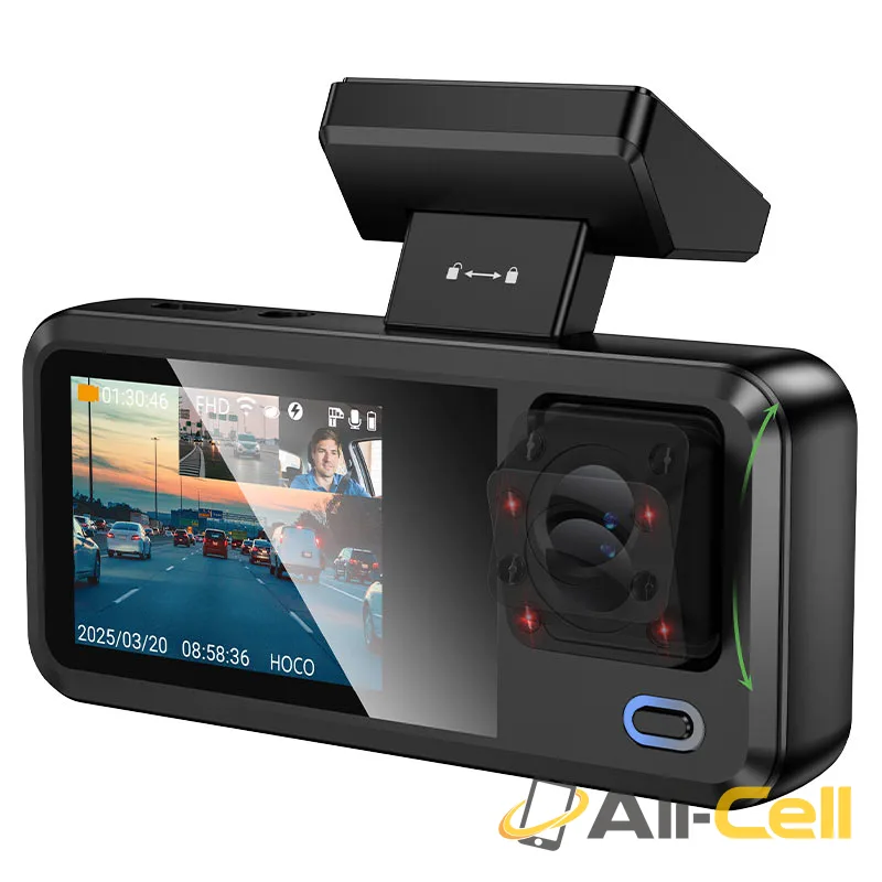 Dash cam “DV15” tri-channel driving recorder (Dv15 Black) — 3