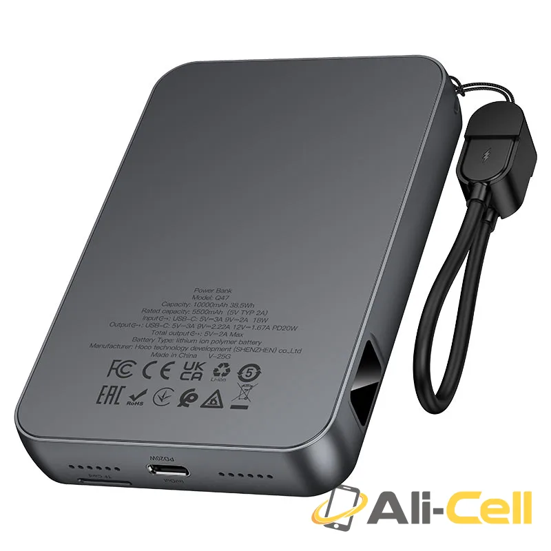 Power bank “Q47 Shine” PD20W 10000mAh with game console (Q47 Metal Grey) — 5