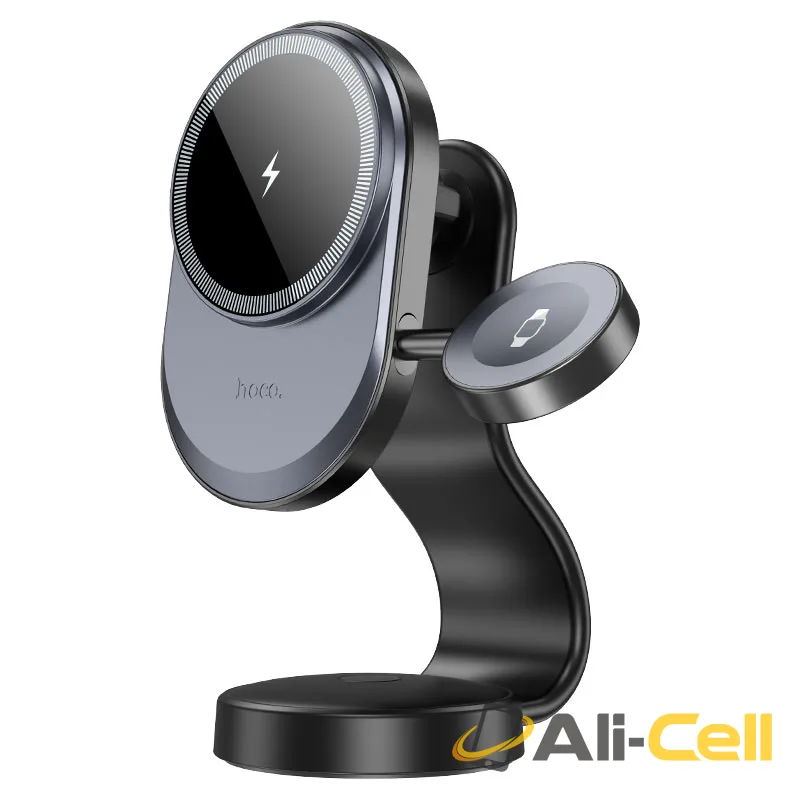 Car wireless charger “HW28 Excelso” 2-in-1 for dashboard (Hw28 Black Grey) — 4