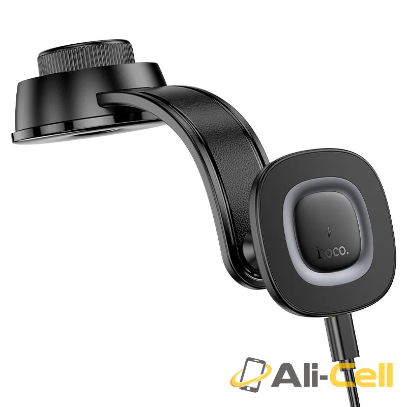 Car wireless charger “HW31 Crown” for dashboard (Hw31 Black Metal Grey)