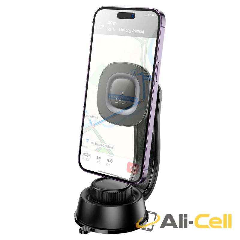 Car wireless charger “HW31 Crown” for dashboard (Hw31 Black Metal Grey) — 4