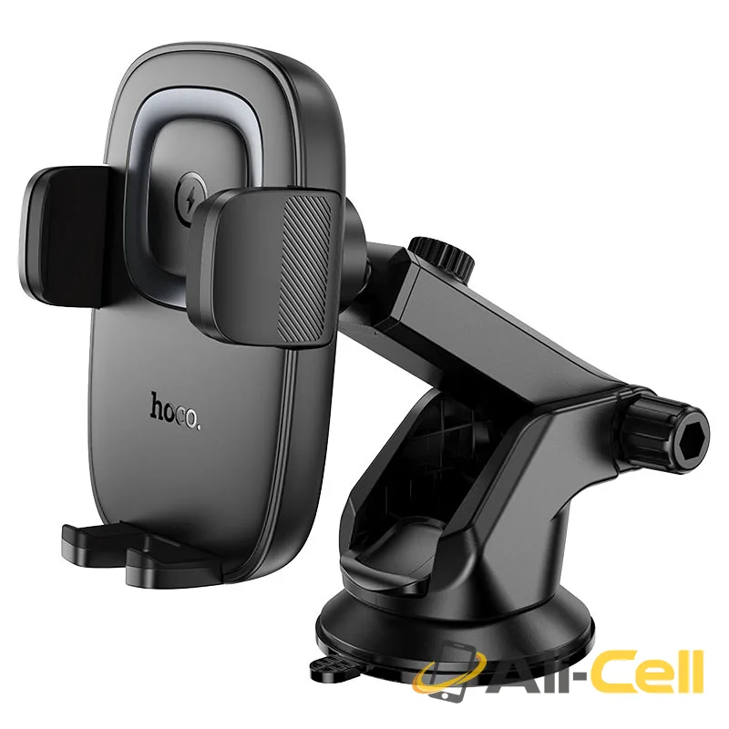 Car wireless charger “HW32 Crown” for dashboard (Hw32 Black Metal Grey) — 2