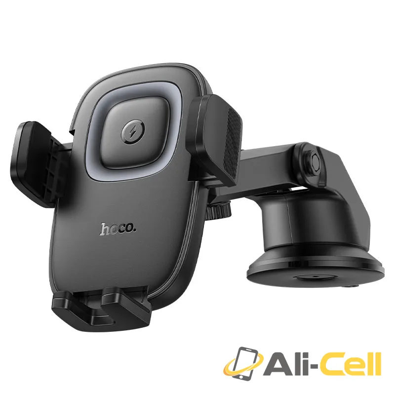 Car wireless charger “HW32 Crown” for dashboard (Hw32 Black Metal Grey) — 5