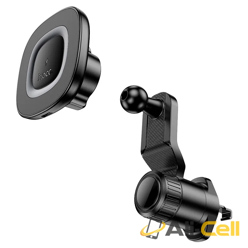 Car wireless charger “HW30 Crown” for air outlet (Hw30 Black Metal Grey) — 6