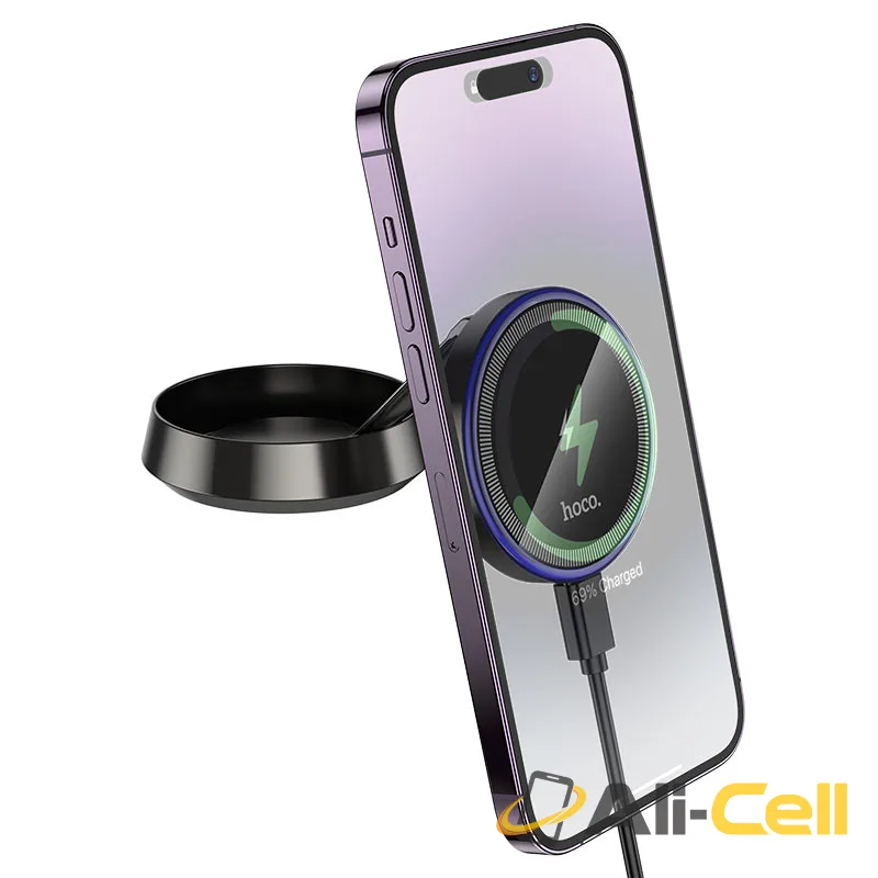 Car wireless charger “HW33” for dashboard (Hw33 Metal Grey) — 3