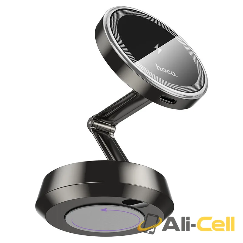 Car wireless charger “HW33” for dashboard (Hw33 Metal Grey) — 4
