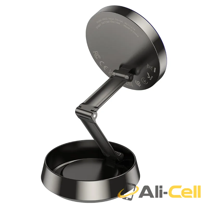 Car wireless charger “HW33” for dashboard (Hw33 Metal Grey) — 6