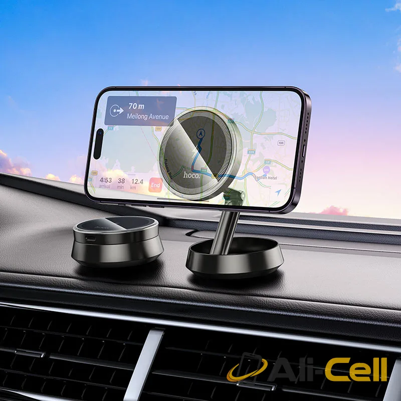 Car wireless charger “HW33” for dashboard (Hw33 Metal Grey) — 7