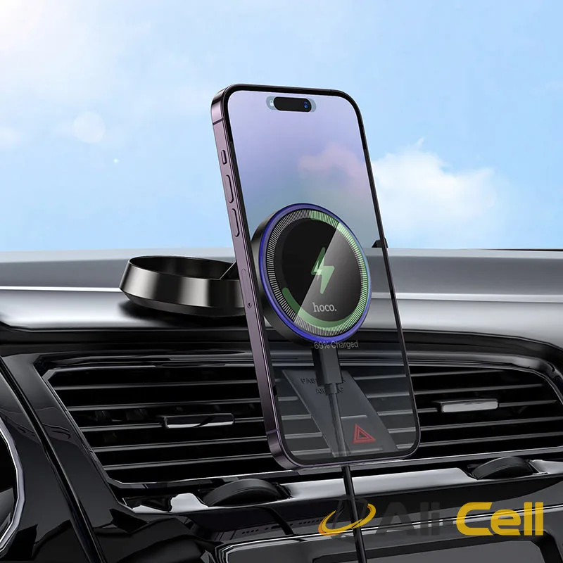 Car wireless charger “HW33” for dashboard (Hw33 Metal Grey) — 8