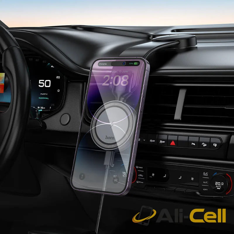 Car wireless charger “HW29 Totem” for dashboard (Hw29 Black Metal Grey) — 7