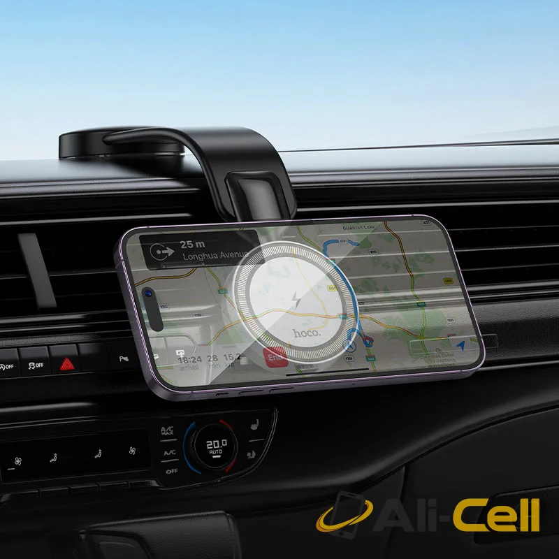 Car wireless charger “HW29 Totem” for dashboard (Hw29 Black Metal Grey) — 8