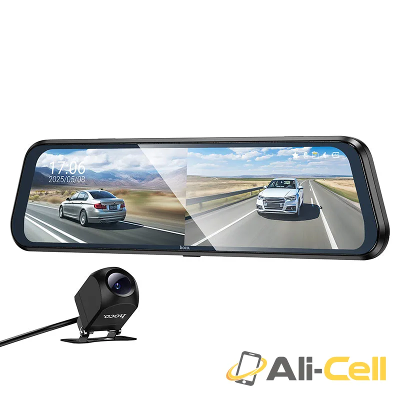 Dash cam “DV16” mirror dual channel driving recorder (Dv16 Black) — 2