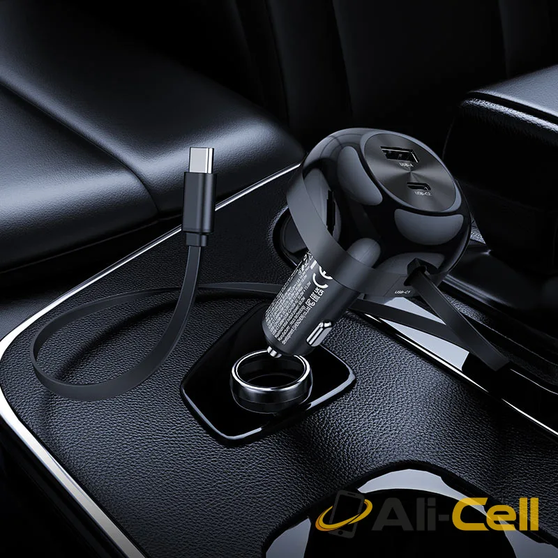 Car charger “NZ15 Unimpeded” 60W with cable (Nz15 Black) — 7