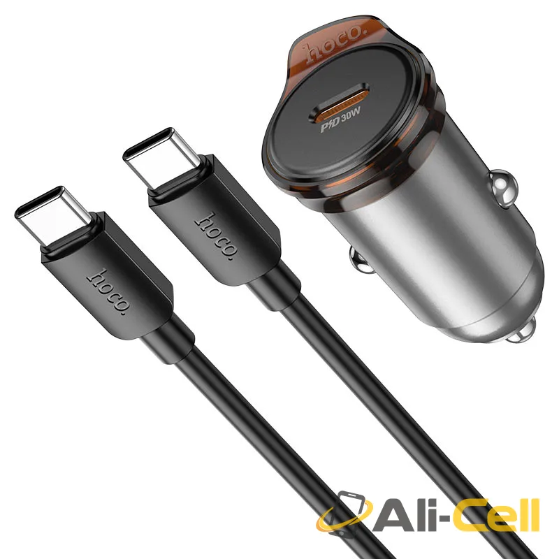 Car charger “NZ16 Rigorous” 30W cable set (Nz16 Tc Ip Metal Grey, Set With Type C To Ip Cable) — 5