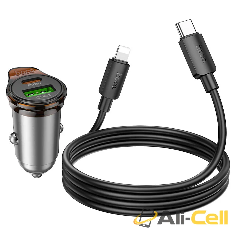 Car charger “NZ16A Rigorous” 43W cable set (Nz16a Tc Tc Metal Grey, Set With Type C To Type C Cable) — 6