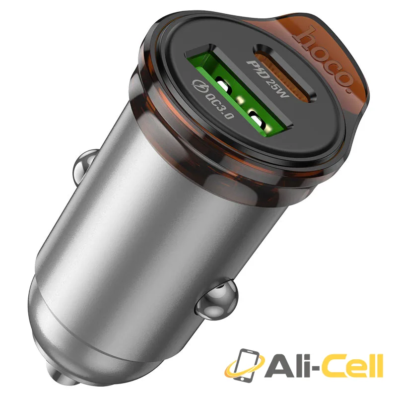 Car charger “NZ16A Rigorous” 43W cable set (Nz16a Metal Grey, Single) — 2