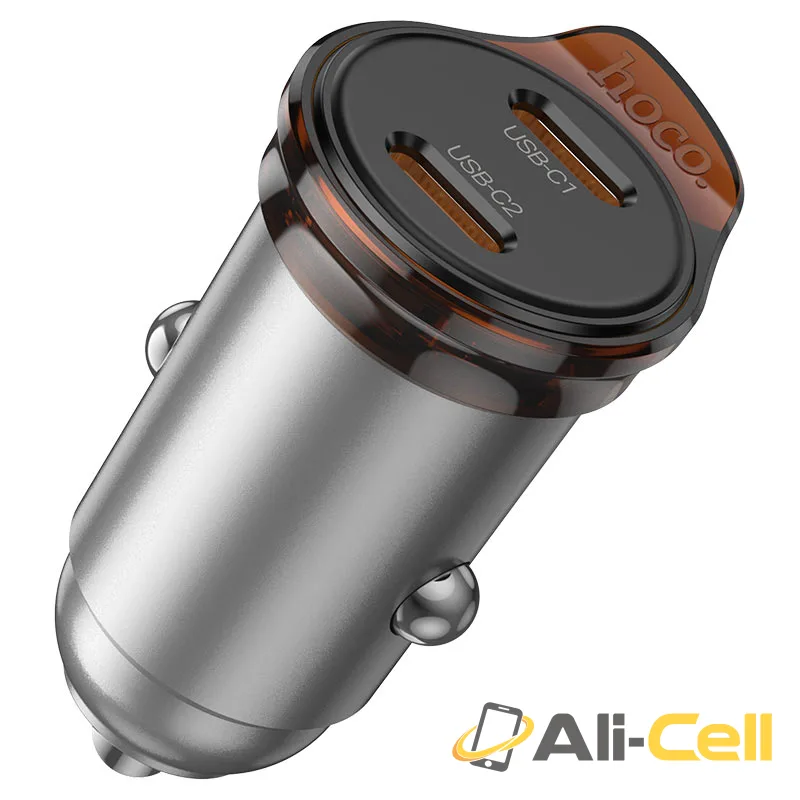 Car charger “NZ16B Rigorous” 45W cable set (Nz16b Tc Ip Metal Grey, Set With Type C To Ip Cable) — 2