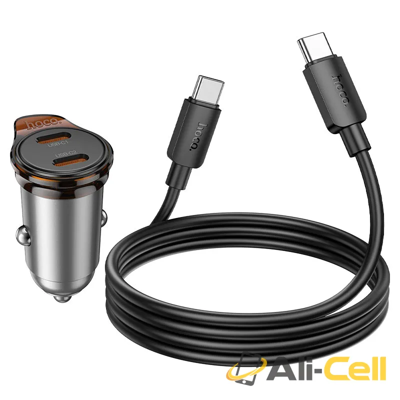 Car charger “NZ16B Rigorous” 45W cable set (Nz16b Tc Ip Metal Grey, Set With Type C To Ip Cable) — 6