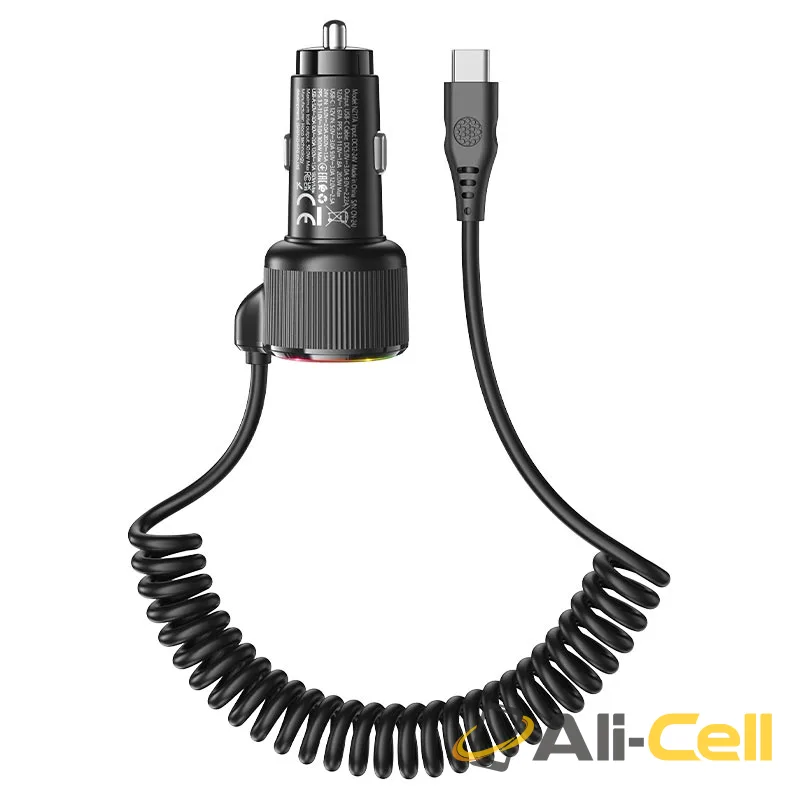 Car charger “NZ17A Avant-garde” 50W with cable (Nz17a Black)