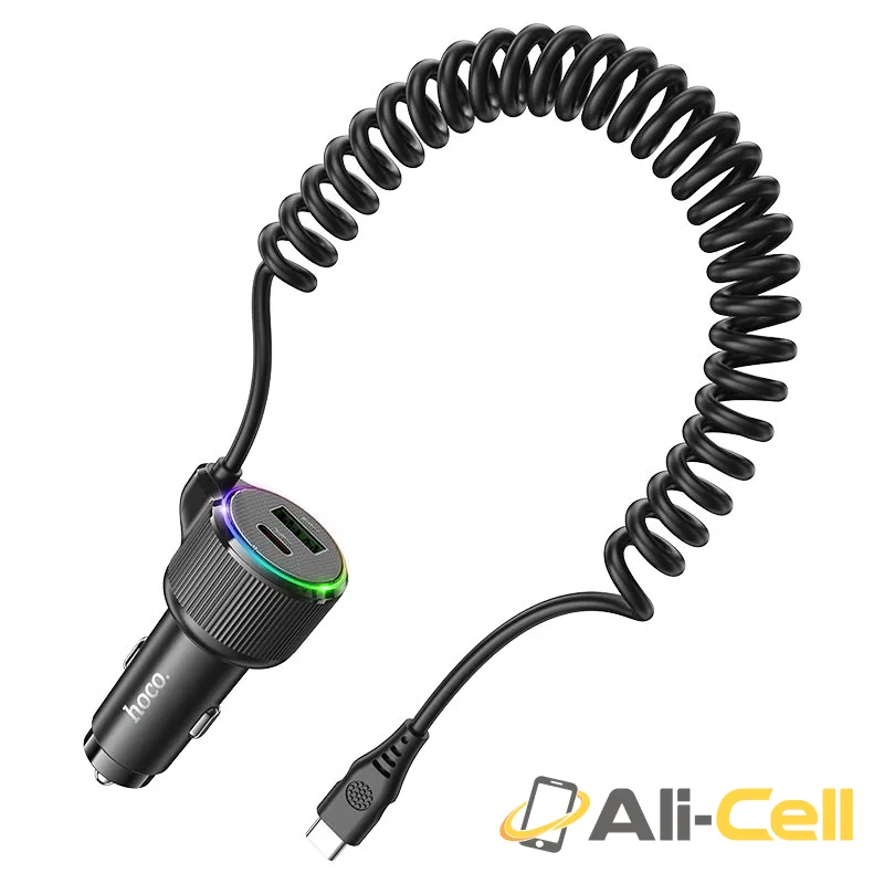 Car charger “NZ17A Avant-garde” 50W with cable (Nz17a Black) — 5
