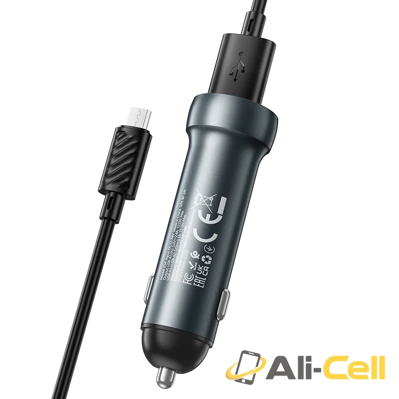 Car charger “Z54 Prosperous” 15.5W cable set (Z54 Tc Metal Grey, Set With Type C Cable) — 5