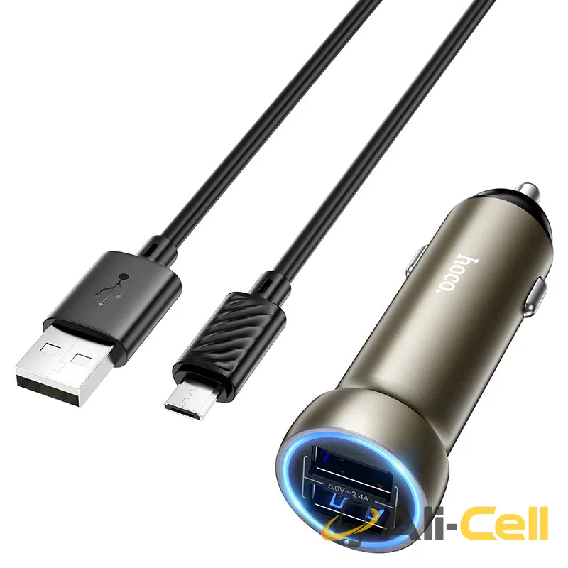 Car charger “Z54 Prosperous” 15.5W cable set (Z54 Musb Gold, Set With Micro Usb Cable)