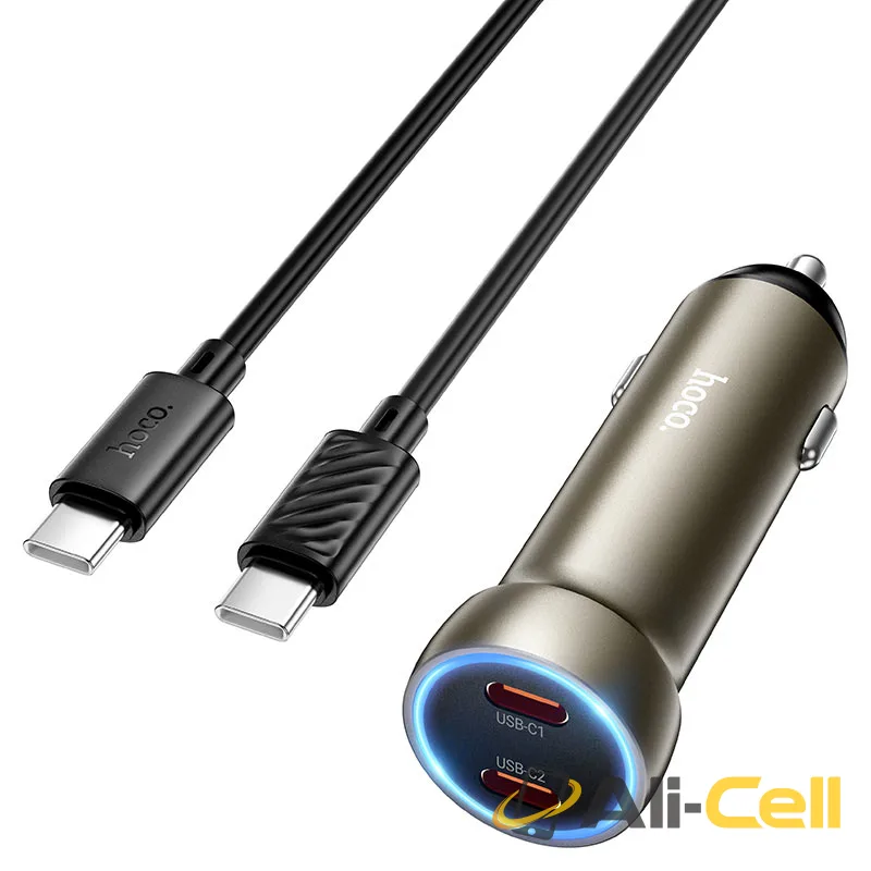 Car charger “Z54B Prosperous” 60W cable set (Z54b Tc Tc Gold, Set With Type C To Type C Cable)