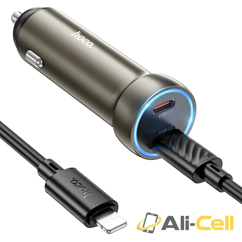 Car charger “Z54B Prosperous” 60W cable set (Z54b Tc Tc Metal Grey, Set With Type C To Type C Cable) — 4