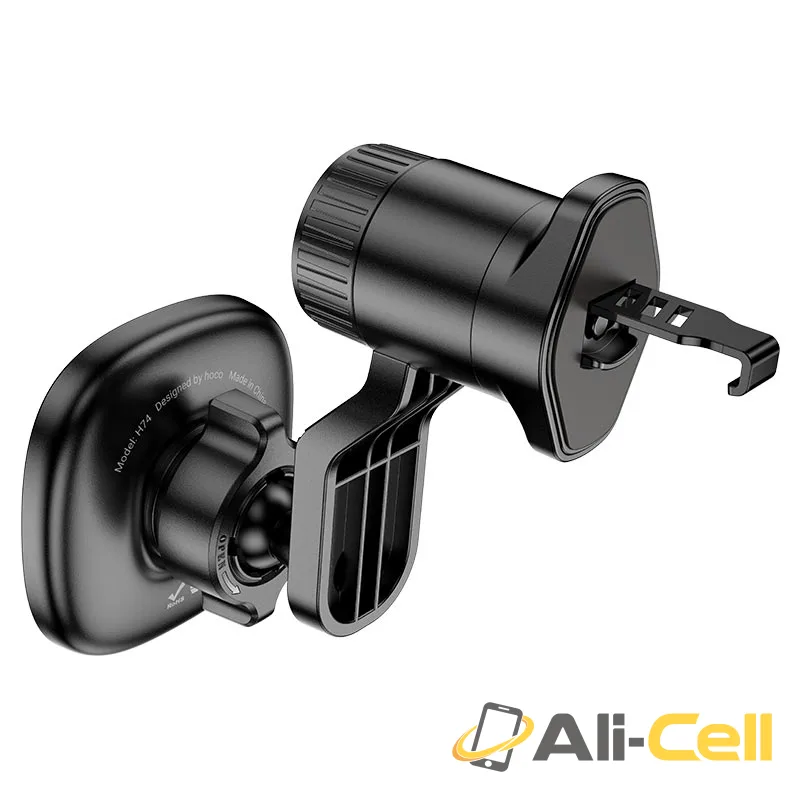 Car holder “H74 Crown” for air outlet (H74 Black Metal Grey) — 6