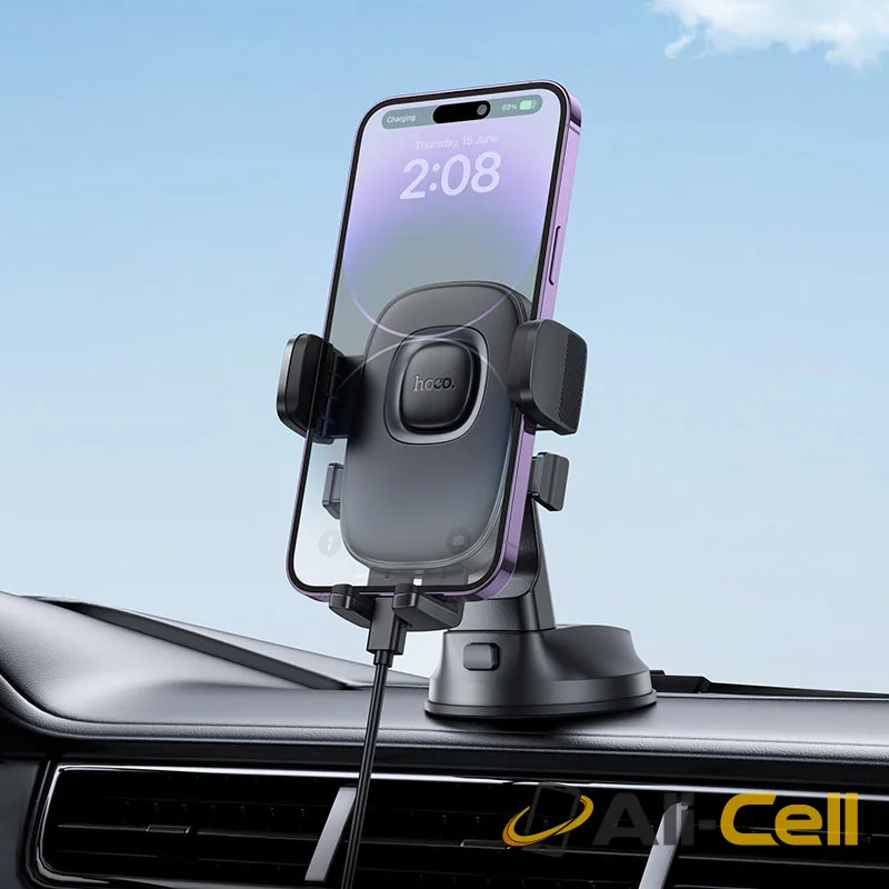 Car holder “H76 Crown” for dashboard (H76 Black Metal Grey) — 8