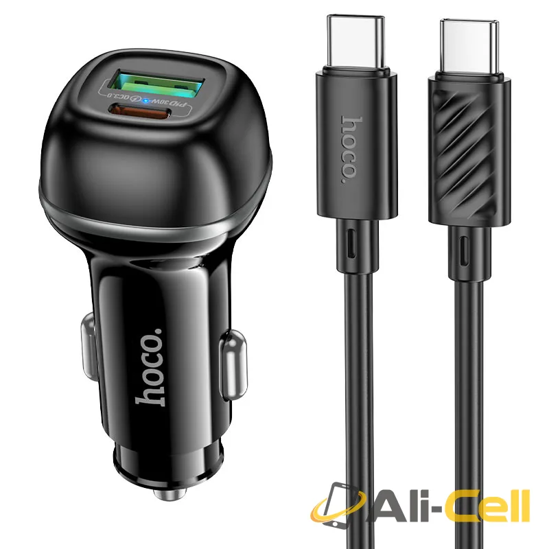 Car charger “Z58A Rank” 48W cable set (Z58a Tc Tc Black, Set With Type C To Type C Cable)