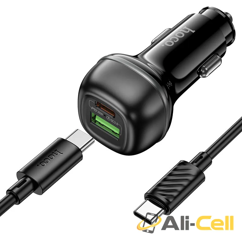 Car charger “Z58A Rank” 48W cable set (Z58a Tc Ip Black, Set With Type C To Ip Cable) — 3