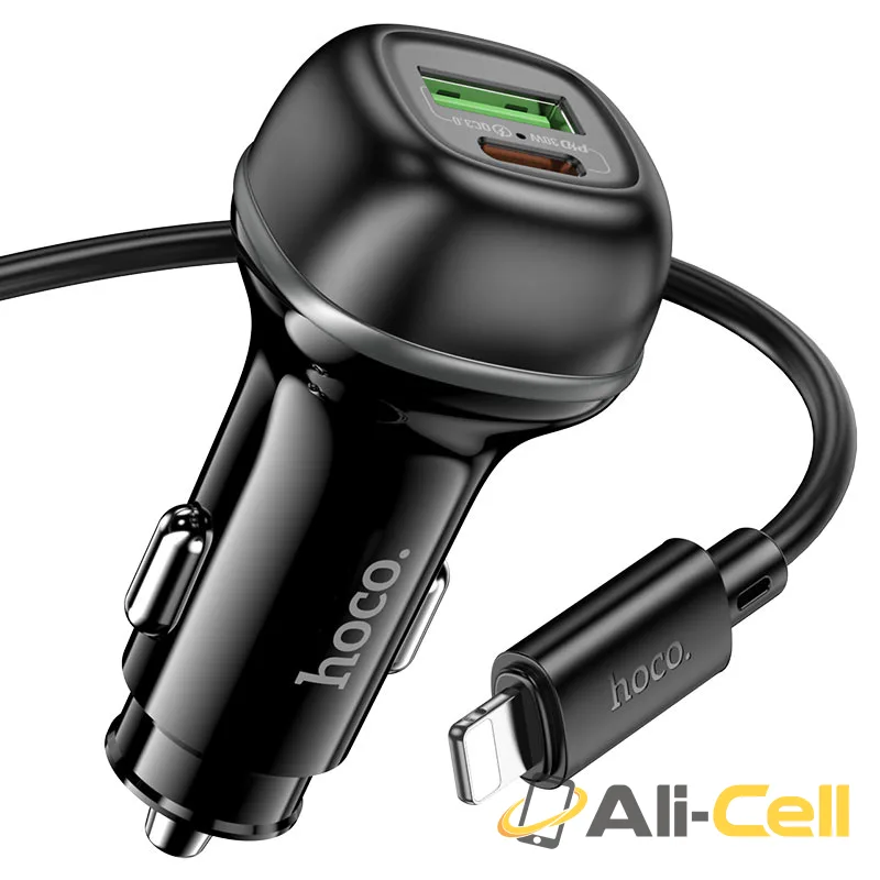 Car charger “Z58A Rank” 48W cable set (Z58a Tc Ip Black, Set With Type C To Ip Cable) — 6