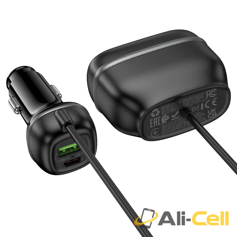 Car charger “Z59A Rank” 96W + 1×cigarette lighter slot (Z59a Black) — 6