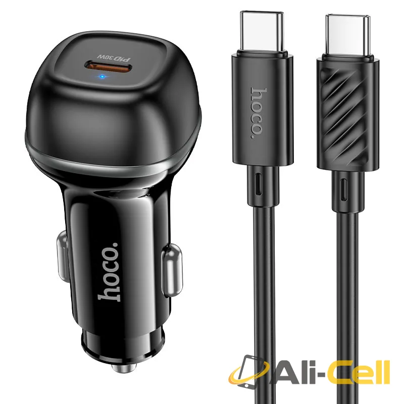 Car charger “Z58 Rank” 30W cable set (Z58 Tc Tc Black, Set With Type C To Type C Cable)