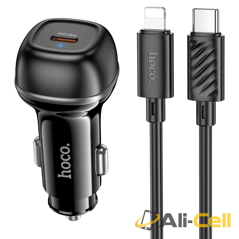 Car charger “Z58 Rank” 30W cable set (Z58 Tc Ip Black, Set With Type C To Ip Cable)