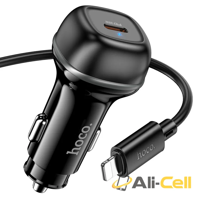 Car charger “Z58 Rank” 30W cable set (Z58 Tc Ip Black, Set With Type C To Ip Cable) — 4