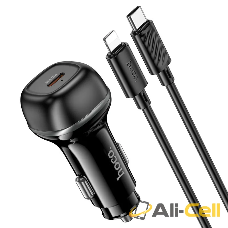 Car charger “Z58 Rank” 30W cable set (Z58 Tc Ip Black, Set With Type C To Ip Cable) — 6