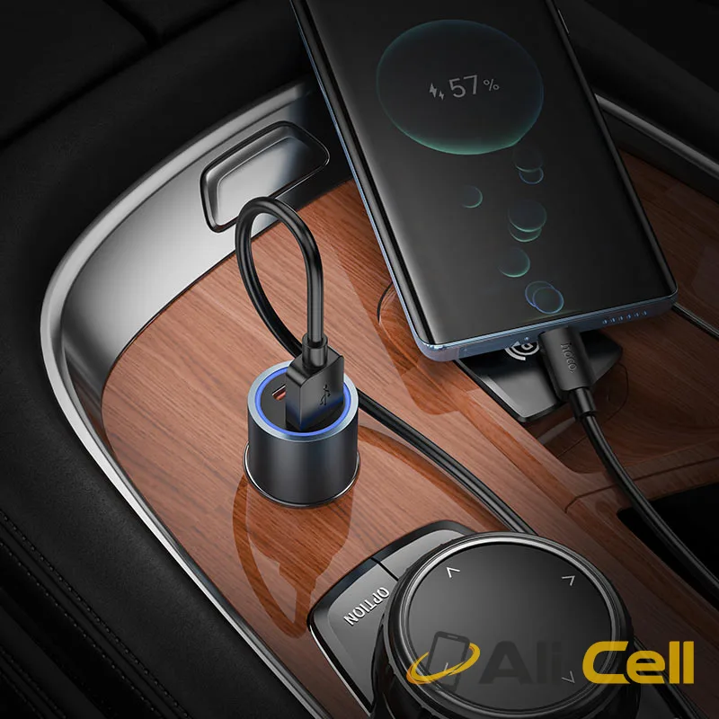 Car charger “Z60 Bloom” 48W cable set (Z60 Metal Grey, Single) — 8