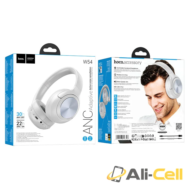 Headphones “W54 Young” ANC wireless and wired (W54 Grey) — 8