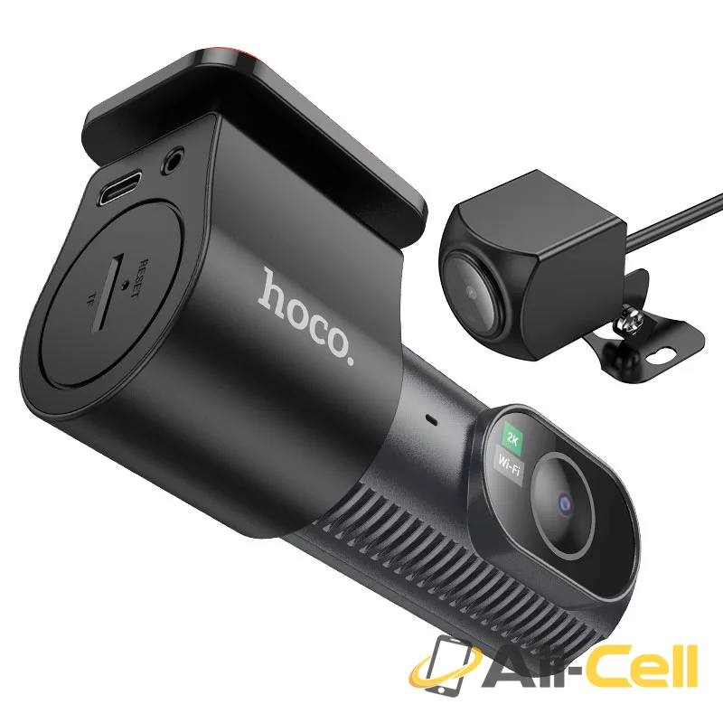 Dash cam “DV8” 2K + 720p dual channel driving recorder (Dv8 Black)