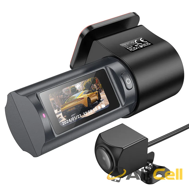 Dash cam “DV8” 2K + 720p dual channel driving recorder (Dv8 Black) — 3