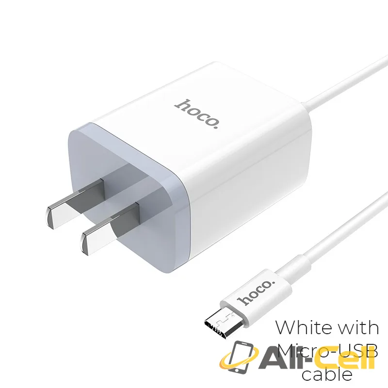 Wall charger “C50 Luster sharp” dual port set with cable (CN, Set With Micro Usb Cable)