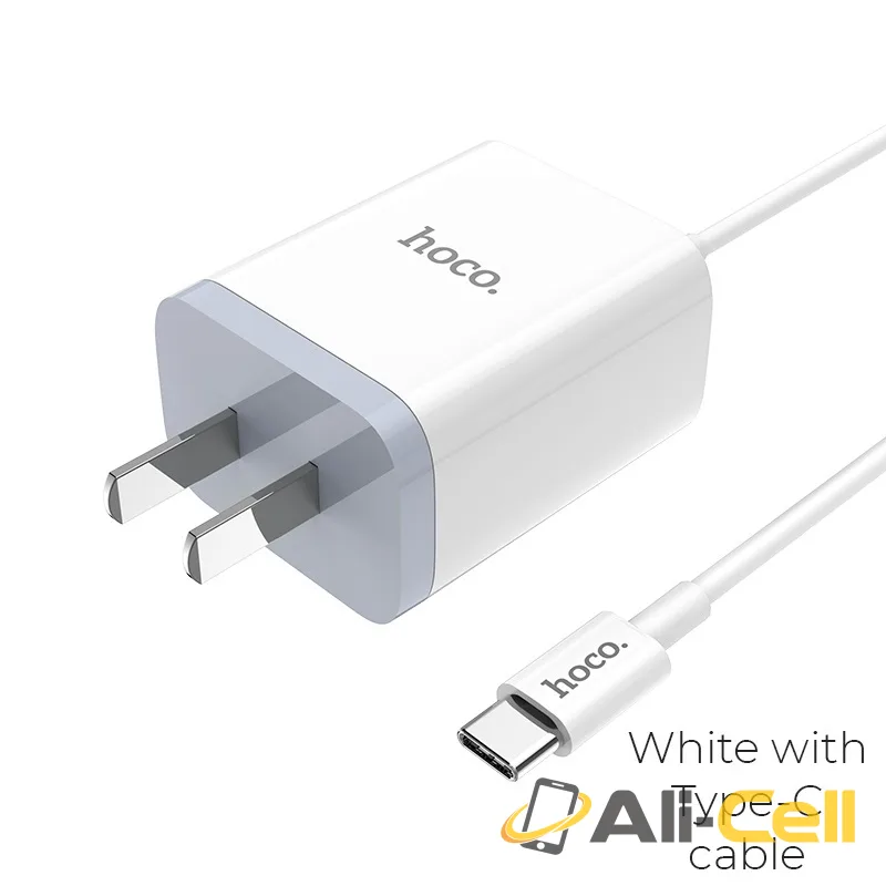 Wall charger “C50 Luster sharp” dual port set with cable (CN, Set With Type C Cable)