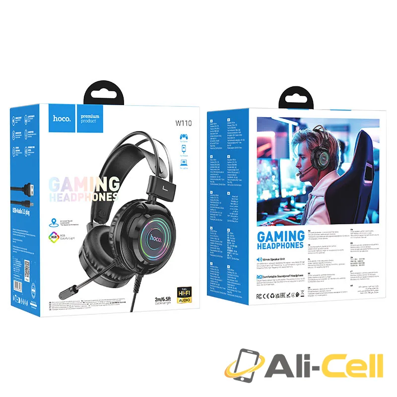 Headphones “W110 Resource” gaming headset (W110 Black) — 8