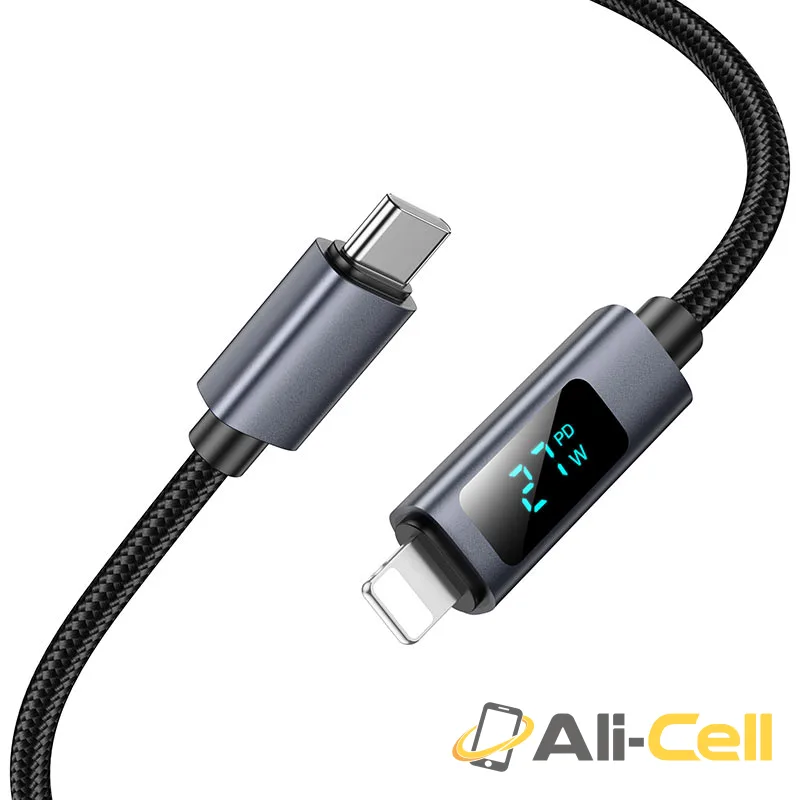 Cable Type-C to iP “X112 Favor” PD 27W fast charge (X112 Tc Ip Black, 1.0m) — 2