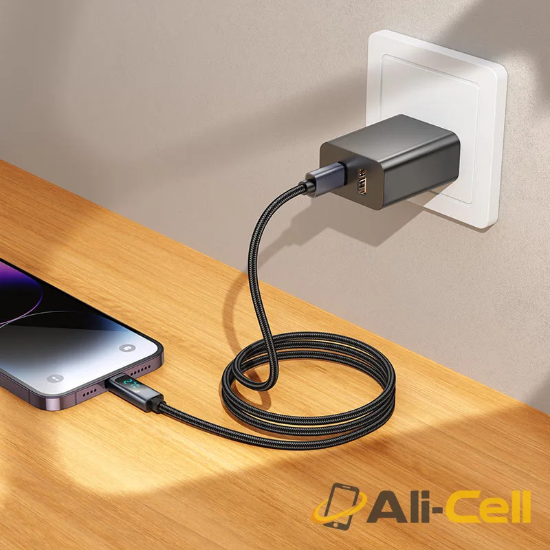 Cable Type-C to iP “X112 Favor” PD 27W fast charge (X112 Tc Ip Black, 1.0m) — 7