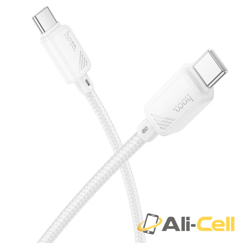 Cable Type-C to Type-C “X113 Beneficio” PD 60W fast charge (X113 Tc Tc White, 1.0m)