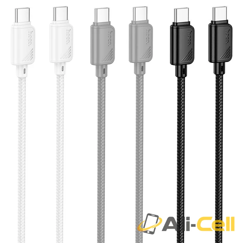 Cable Type-C to Type-C “X113 Beneficio” PD 60W fast charge (X113 Tc Tc White, 1.0m) — 5